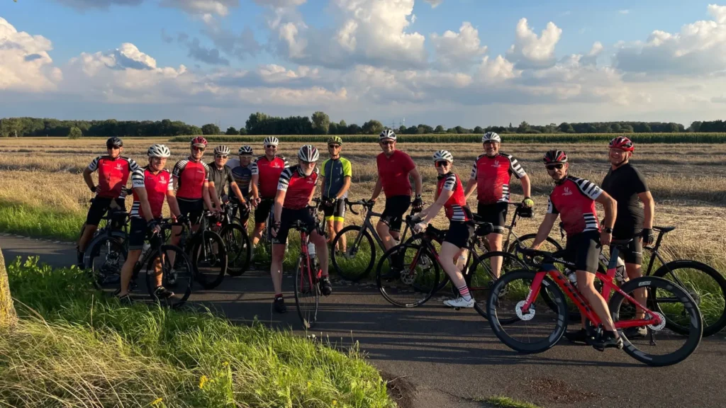 Gruppe von Radsportlern des RC Sprinter Waltrop - Mittwochsgruppetto