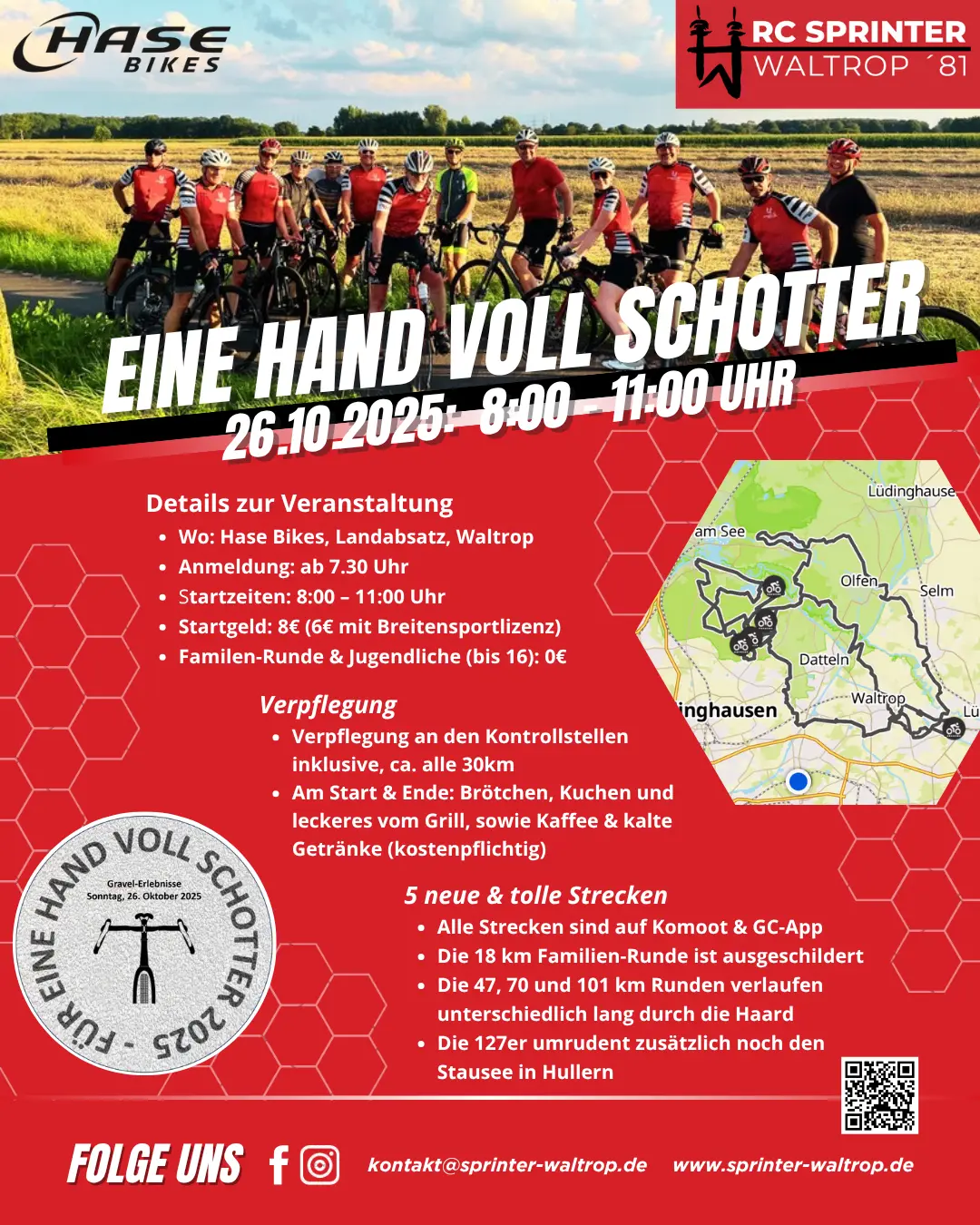 RC Sprinter Waltrop - Flyer zur Gravel-CTF Für eine Hand voll Schotter